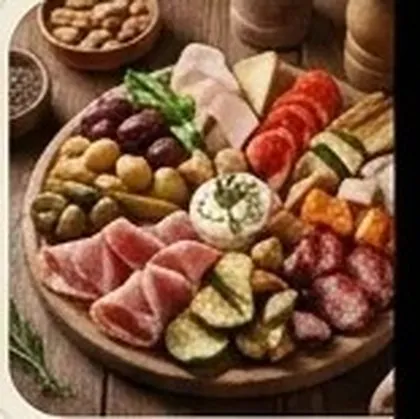 Tagliere di fritti e salumi della casa